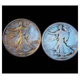 XF 1943-D & Better Date 1917-S Walking Liberty Half Dollars