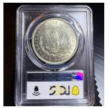 PCGS MS62 1921 Morgan Silver Dollar, Mint Fresh Case