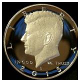 DCAM Proof 90% Silver 2015-S Kennedy Half Dollar from Set