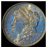 AU 1882-P Morgan Silver Dollar, Unaltered, Partial Luster