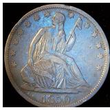 VF/VF+ 1850-O Seated Liberty Half Dollar, Some Luster, Details