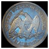 VF/VF+ 1850-O Seated Liberty Half Dollar, Some Luster, Details