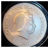 Flawless 2017 1oz .999 Cook Islands $5, NHL Legendary Goaltender Carey Price #1717/5000