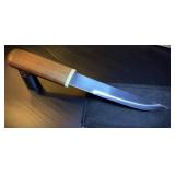 14cm Japanese Form Tantō Fixed Blade, Visible Hamon Line, Beautiful Wood Shirasaya, Razor Sharp