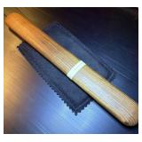 14cm Japanese Form Tantō Fixed Blade, Visible Hamon Line, Beautiful Wood Shirasaya, Razor Sharp
