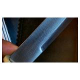 14cm Japanese Form Tantō Fixed Blade, Visible Hamon Line, Beautiful Wood Shirasaya, Razor Sharp