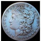 1885-S Morgan Silver Dollar, Unaltered Surfaces, F+/VF