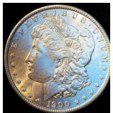 AU/AU+ 1900-P Morgan Silver Dollar, Unaltered w/Strong Luster