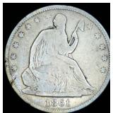 Slightly Better Date 1861-O Seated Liberty Half Dollar, Unaltered Surfaces, VG, Details