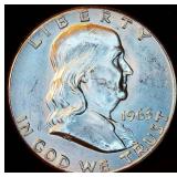 Uncirculated 1963-P Franklin Half Dollar, Full Luster