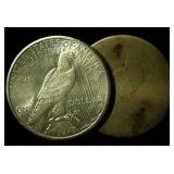 1922-S & No Date Peace Dollars