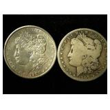 1900-P & 1900-S Morgan Silver Dollars, the Philly has been cleaned