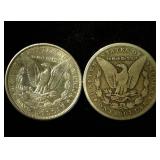 1900-P & 1900-S Morgan Silver Dollars, the Philly has been cleaned