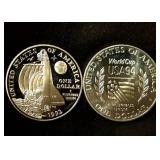 1992-P & 1994-D Commemorative Silver Dollars