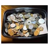 4.5 lbs Mixed International Coinage, Wide Variety of Denominations and Nationalities, Most 50yrs or older