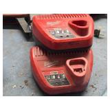 Lot of (2) Milwaukee® M12 Battery Chargers