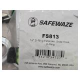 Lot of (3) Safewaze 18' D-Ring Extender - Snap Hook, D-Ring