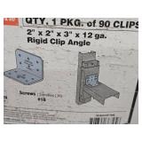 Lot of (1 Bucket / ~90) Simpson Strong Tie 12-GA Rigid Angle Clips RCA223/97-R90 2' x 2' x 3'