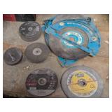 Lot of (28) Assorted Blades and Cutting Wheels - (5) 8' New England Metal Cutting Blades 1/2' & 5/8', (9) 4' Sait Metal Cutting Blades, (3) 4' Magnum Cutting Wheels, (2) Sait .045-Grit 4-1/2' Cutting 
