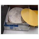 Lot of (59) Drywall Sanding Discs - Norton P180-grit Hook & Loop (x11), Norton P220-grit Hook & Loop (x18), DeWalt P120 Hook & Loop (x6), DeWalt 9' 120-grit Mesh (x24)