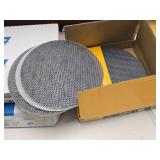 Lot of (59) Drywall Sanding Discs - Norton P180-grit Hook & Loop (x11), Norton P220-grit Hook & Loop (x18), DeWalt P120 Hook & Loop (x6), DeWalt 9' 120-grit Mesh (x24)