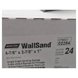 Lot of (2 Boxes) Norton WallSand Fine-Grit Single Angle Sanding Sponge 24-count ( 48 total items ) 4-7/8'x2-7/8'x1' (in original packaging)