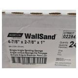 Lot of (1 Box) Norton WallSand Fine-Grit Single Angle Sanding Sponge 24-count ( 24 total items ) 4-7/8'x2-7/8'x1' (in original packaging)