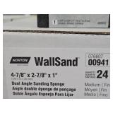 Lot of (2 Boxes) Norton WallSand Medium/Fine-Grit Dual Angle Sanding Sponge 24-count ( 48 total items ) 4-7/8'x2-7/8'x1' (in original packaging)