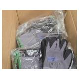 Lot of (54 Pairs) Global Gloves Lightweight Nylon Lycra Seamless-Knit Nitrile Polyurethane Coated Gloves