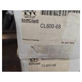 Lot of (2 Boxes) TSN Stiff Clip Floor Ties CL600-68 50-count ( 100 total items )