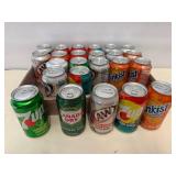 Variety of 12oz Cans of Pop