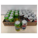 Variety of 12oz Cans of Pop