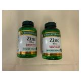 2x 400ct Nature Bounty Zinc-50mg-exp. 7/28