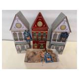 3x 12oz Winter Festive Houses-w/Speculoos House Cookies