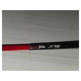 J. P. Rey PA037 Eyeglasses - Distintive Cat Eye Shape with Red Top Bar and Black & White Pattern - 0030 47-18-140