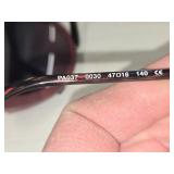 J. P. Rey PA037 Eyeglasses - Distintive Cat Eye Shape with Red Top Bar and Black & White Pattern - 0030 47-18-140