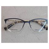 Cole Haan CH5009 Women's Eyeglasses - Stainless Steel Cat Eye Frame - Navy (414) 51-16-135