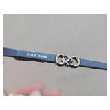 Cole Haan CH5009 Women's Eyeglasses - Stainless Steel Cat Eye Frame - Navy (414) 51-16-135