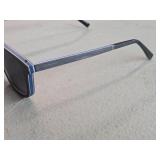Gold & Wood Twenty Neo 01 Model Sunglasses - Wooden and Blue Acetate Frame 54-18-145