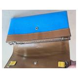 Coach Swagger Wristlet in Rainbow Color / Black Leather