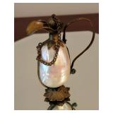 Antique Victorian Mother of Pearl Palais Royal Perfume Bottle Scent Flask