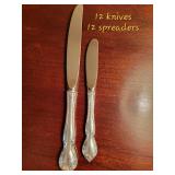 Alvin Sterling Silver Flatware Service for 12 ~ Pirouette, 2519g
