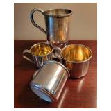 Sterling Silver Handled Childs Cups ~ 118g