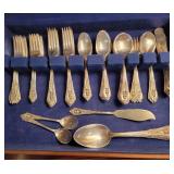 Wallace Sterling Silver Flatware Service for 20 ~ Rose Ppoint, 4341g