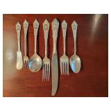 Wallace Sterling Silver Flatware Service for 20 ~ Rose Ppoint, 4341g