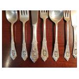Wallace Sterling Silver Flatware Service for 20 ~ Rose Ppoint, 4341g