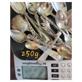 Sterling Silver Spoon and Tong Assortment ~ 250g