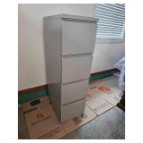 Tall Gray 4 Drawer Stack Filing Cabinet