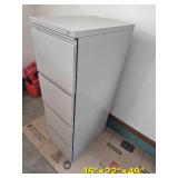 Tall Gray 4 Drawer Stack Filing Cabinet