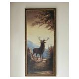 Original Framed Oil of Majestic Stag